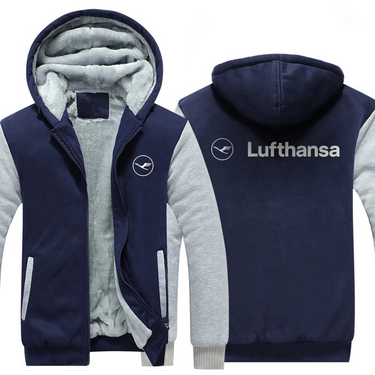 LUFTHANSA AIRLINES JACKETS FLEECE SWEATSHIRT
